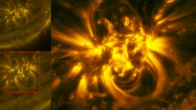 Демоническое лицо появляется над поверхностью Солнца во время крупнейшей геомагнитной бури за 20 лет.