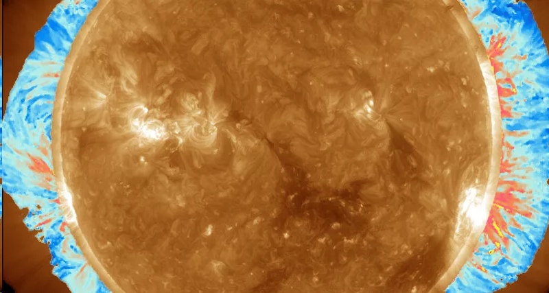 Опубликовано первое фото магнитного поля Солнца