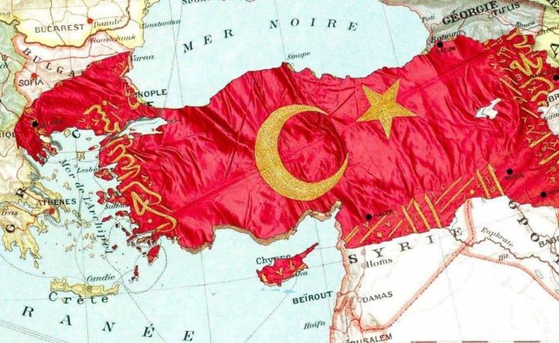 Приближенный к Эрдогану политик показал карту «Турции будущего»
