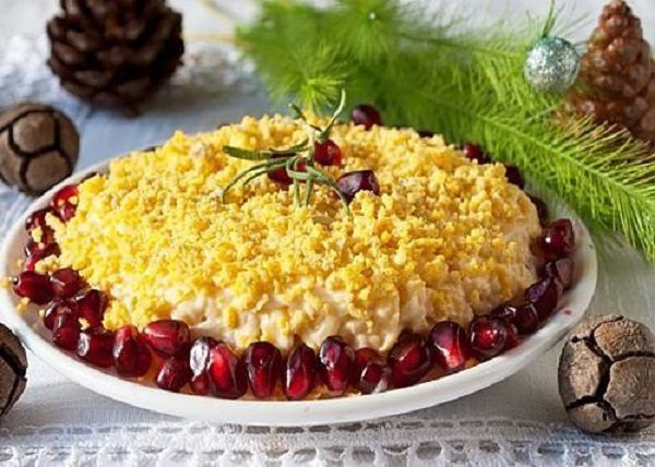 Новогодние рецепты, салат “ПОМПАДУР”