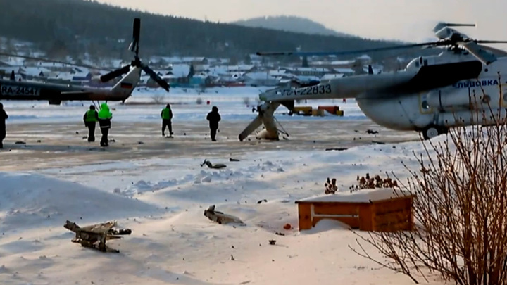 В Красноярском крае вертолет при взлете развалился на части