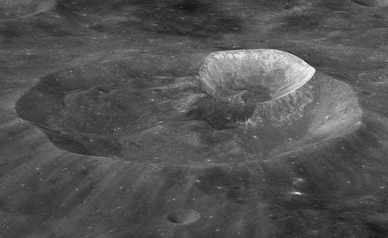 Kpaтер внутри кратера.
