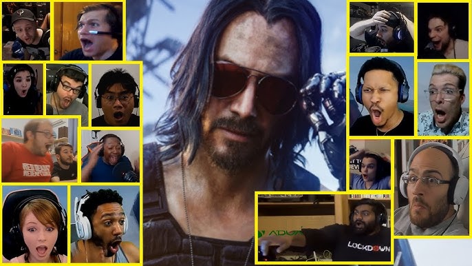 105 live reactions) Keanu Reeves Cyberpunk 2077 MEGA reactions COMPILATION (E3 2019)
