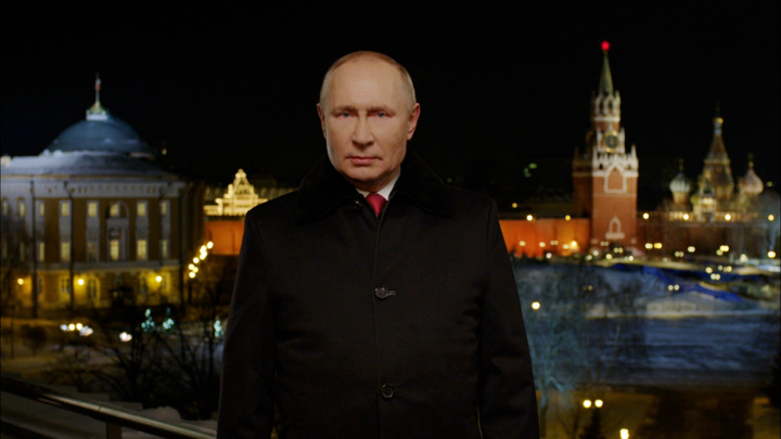 Новогоднее обращение президента России Владимира Владимировича Путина 2022