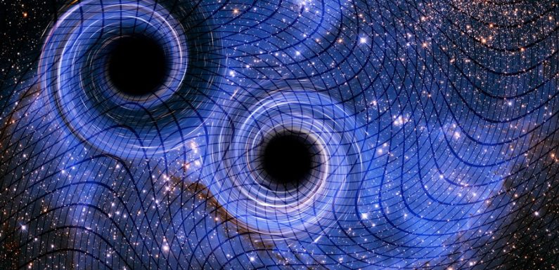 черные дыры, вращающихся вокруг друг друга каждые два года