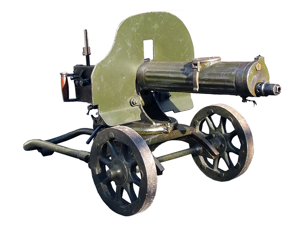 Батальон Айдар ведет огонь из пулеметов Максим . Оружие конца 19, начала 20 века.