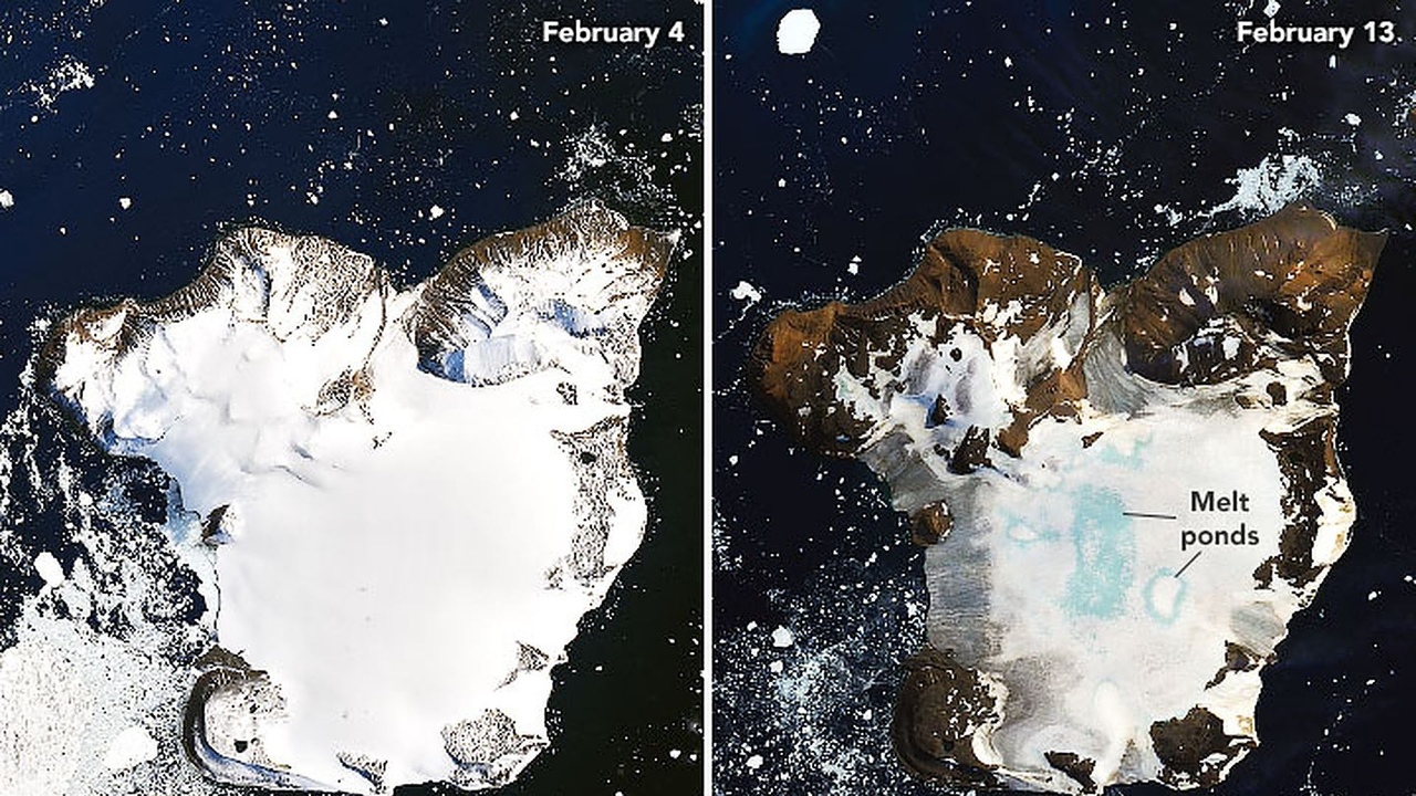 Спутник НАСА фиксирует таяние 20% снежного покрова Антарктиды