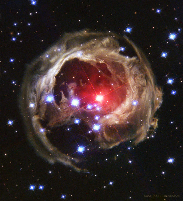Световые эхо от взорвавшейся звезды V838 Единорога