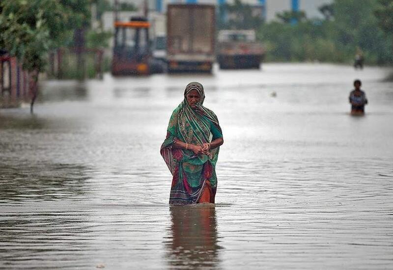 Cильное наводнение в Индии