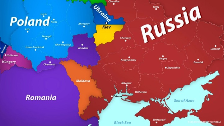 Медведев показал карту будущей Украины