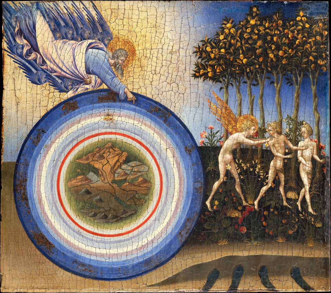 Джованни Паоло Панини - Сотворение мира и изгнание из рая (1445 год)