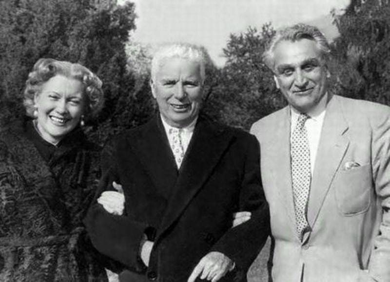 Любовь Орлова, Григорий Александров и Чарли Чаплин, 1960-е.