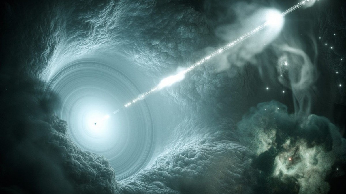 Древняя сверхмассивная черная дыра направила свое излучение на Землю