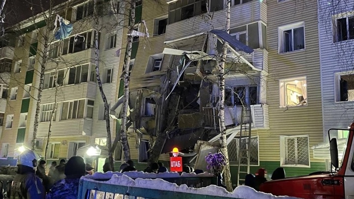 Эпицентр взрыва в доме в Нижневартовске находился в квартире на втором этаже
