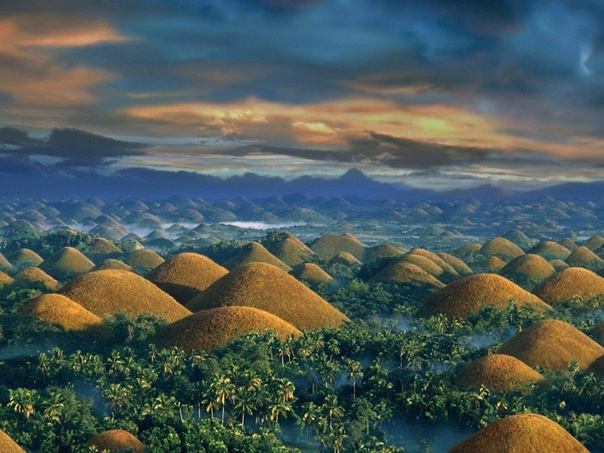 На Филиппинах есть уникальное и популярное туристическое место - Шоколадные холмы.