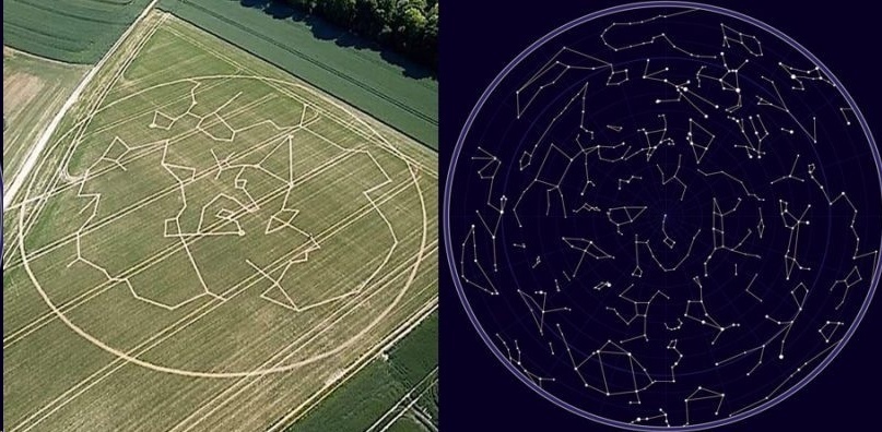 «Космическая карта» на поле во Франции