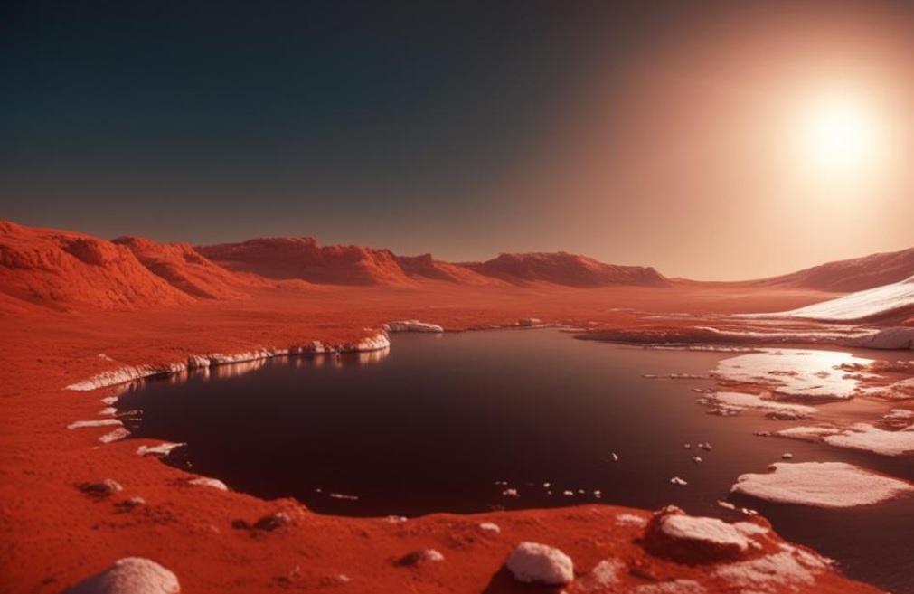 Гигантские слои водяного льда обнаружили на Марсе