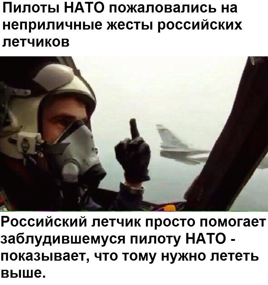 Немецкий пилот НАТО: «Русские показывают нам средний палец» пролетая возле нас!