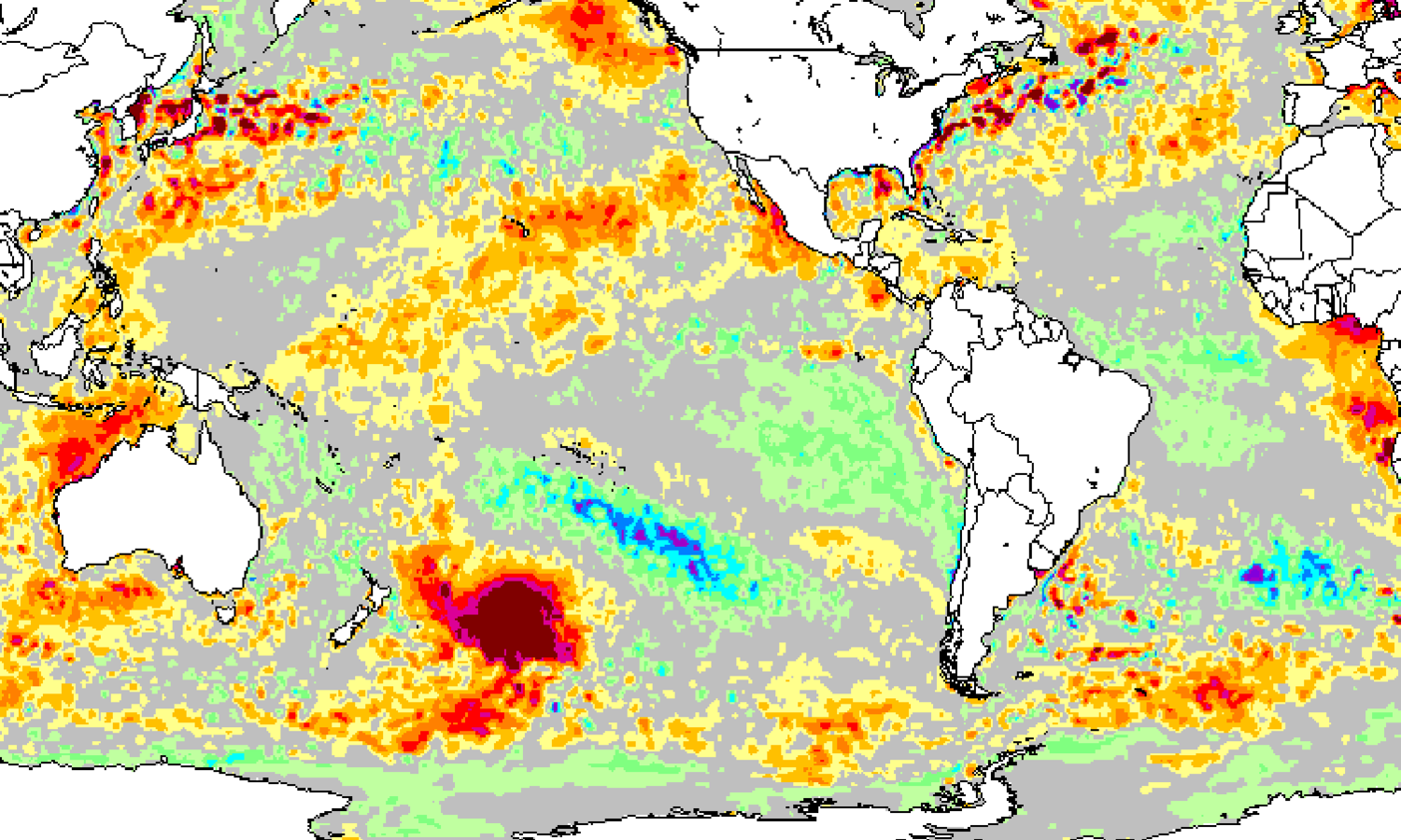 В Тихом океане образовалась гигантская тепловая аномалия