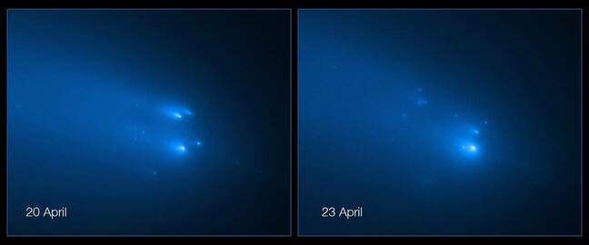 Комету Atlas обстреляли, чтобы отклонить от курса ВИДЕО