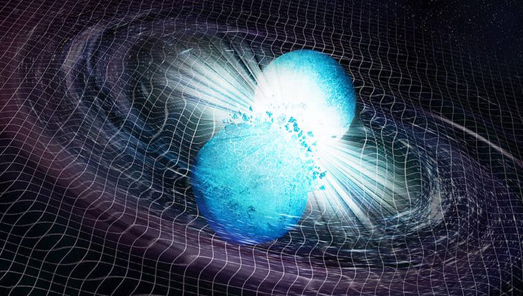 Взрывное излучение от столкновения двух нейтронных звезд достигло Земли спустя 10 миллиардов лет