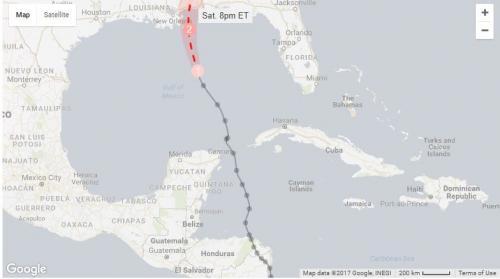 Ураган "Нейт" идёт на Новый Орлеан, режим ЧС в Алабаме и части Флориды