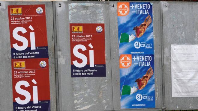 Итальянские регионы Ломбардия и Венето голосуют за автономию