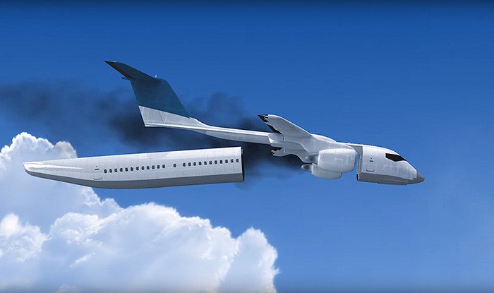 Сконструирован самолёт, пассажиры которого смогут спастись в случае авиакатастрофы