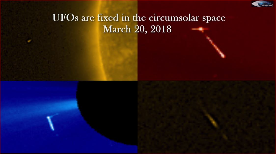 НЛО зафиксированы в околосолнечном пространстве 20 марта 2018