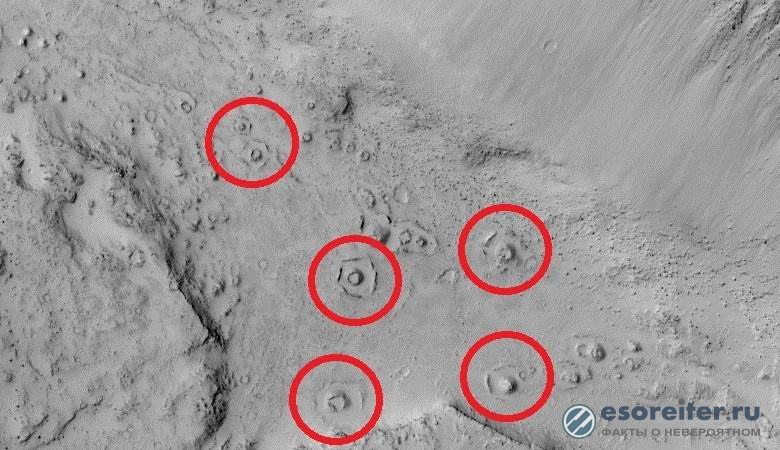 На Марсе найдены похожие на огромные гайки структуры