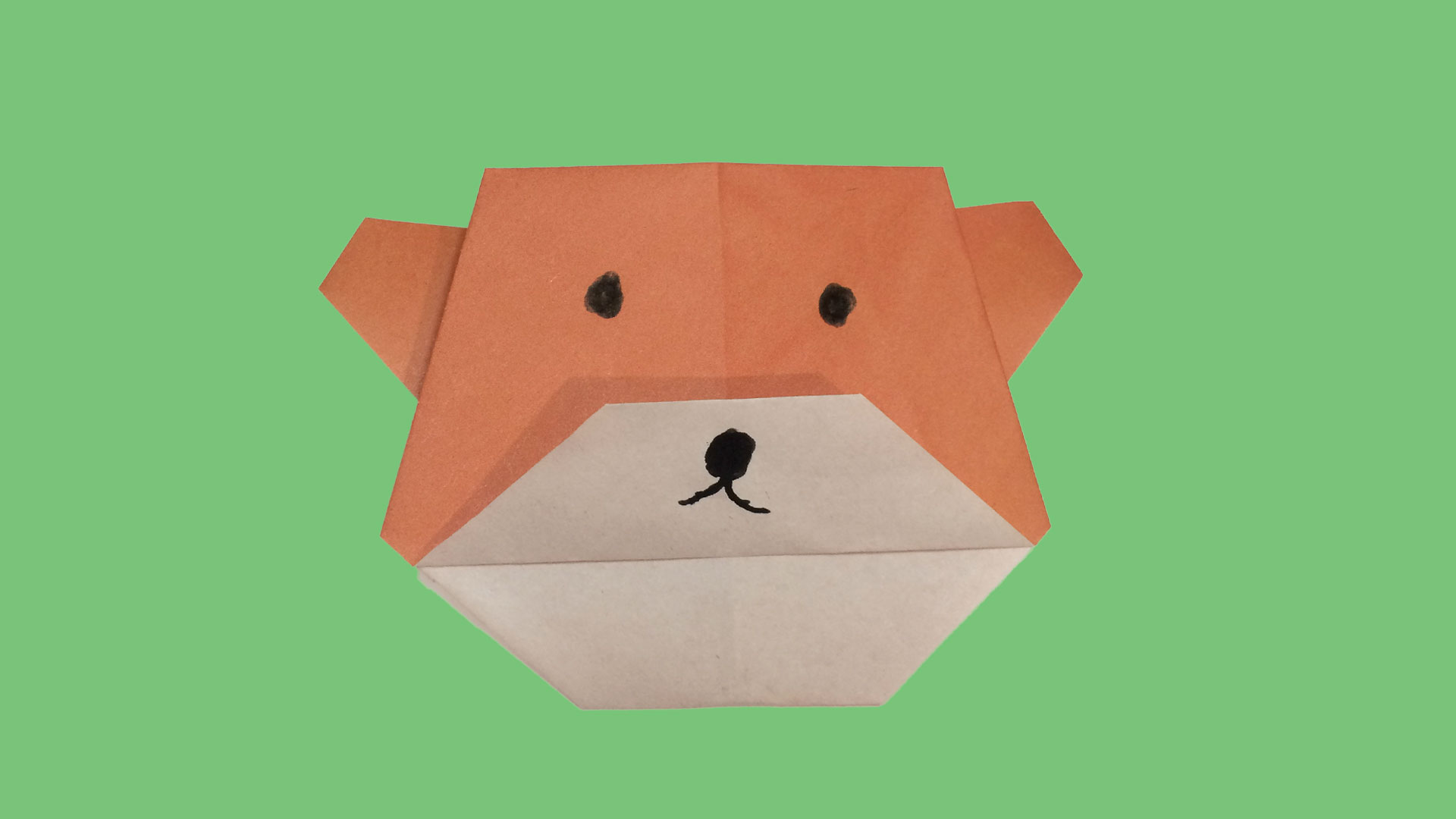 Оригами. Как сделать медведя из бумаги (видео урок)