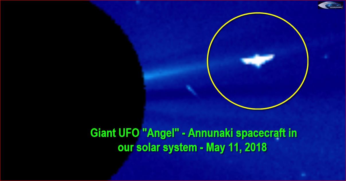 Гигантский НЛО "Ангел" - космический корабль Аннунаков в нашей солнечной системе - 11 мая 2018
