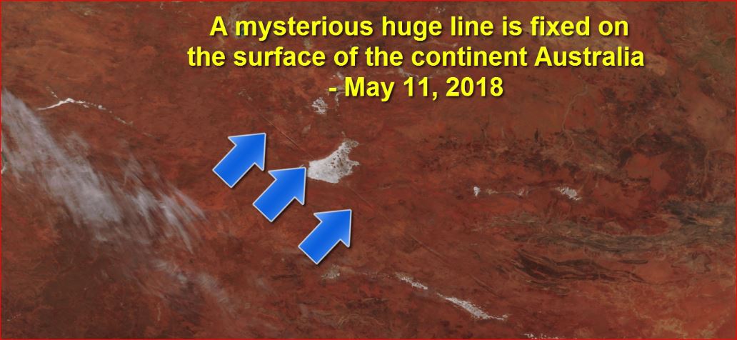 Мистическая огромная линия зафиксирована на поверхности континента Австралия - 11 мая 2018