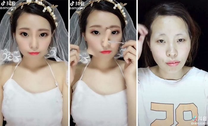 В сети появились фото того, как 20 девушек из азиатских стран снимают мэйк-ап. К такому мы не были готовы