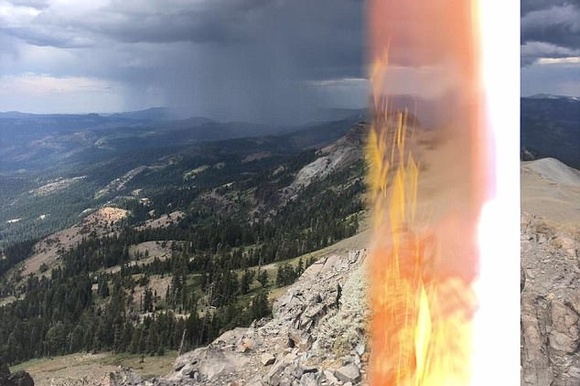 Турист сфотографировал поразившую его молнию