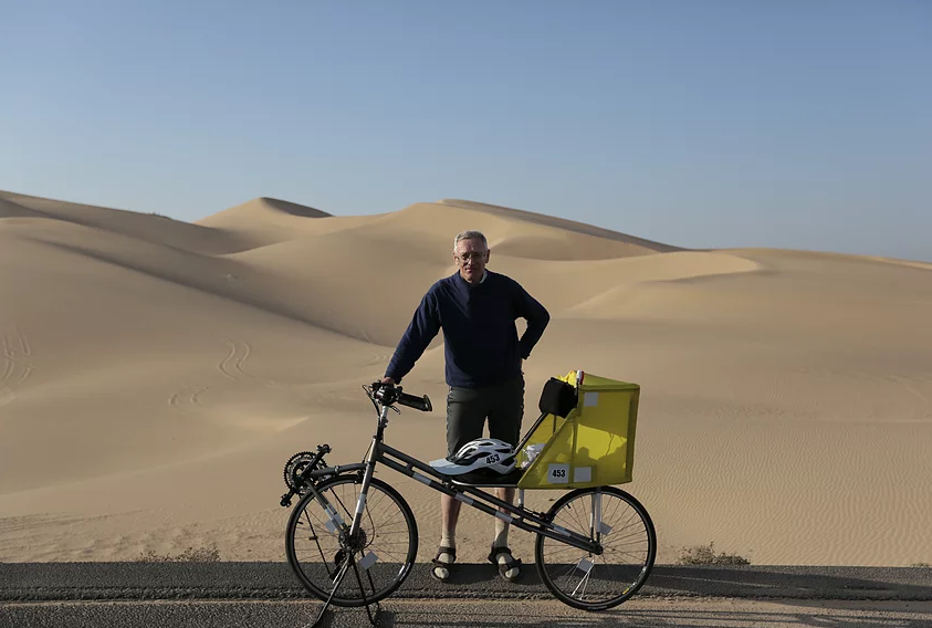 Над активистами годы не властны: в 60 лет Сергей Зимин поехал в Австралию на уникальном велосипеде