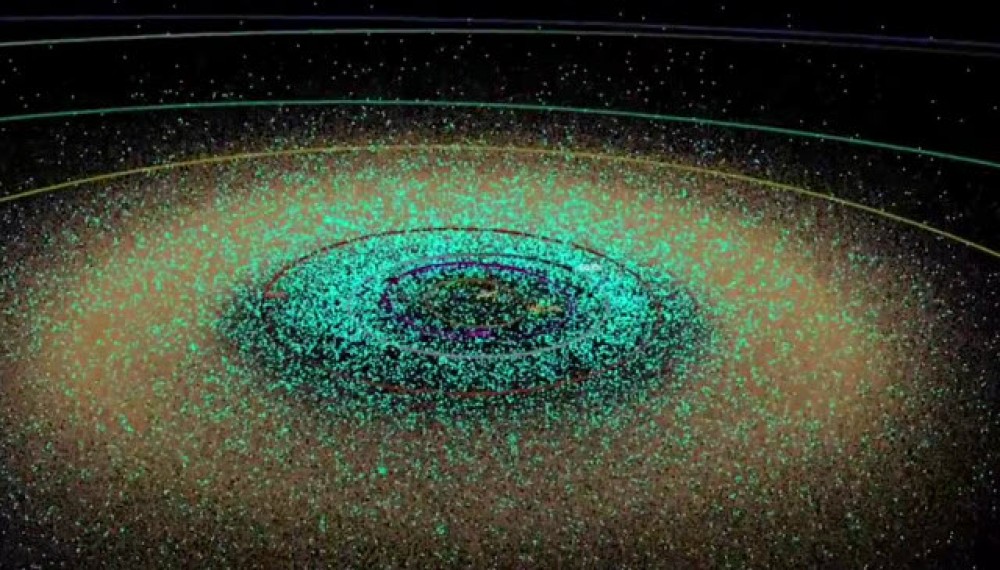 Астероиды вокруг Земли - визуализация НАСА