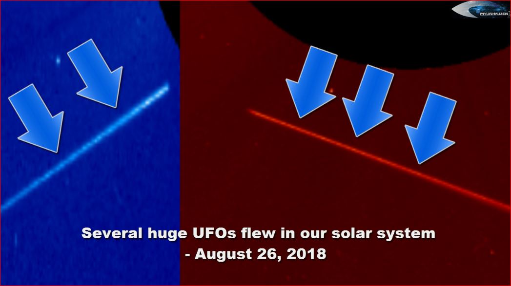 Несколько огромных НЛО пролетели в нашей солнечной системе  - 26 августа 2018