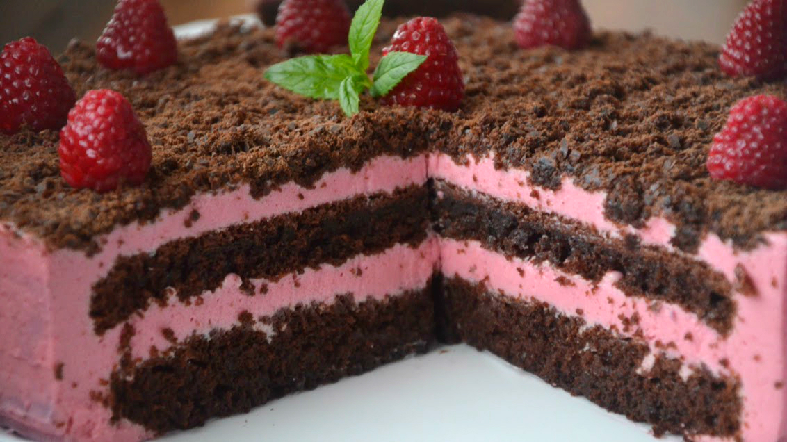 Муссовый торт "Малиновое облако" Бомбезный десерт!