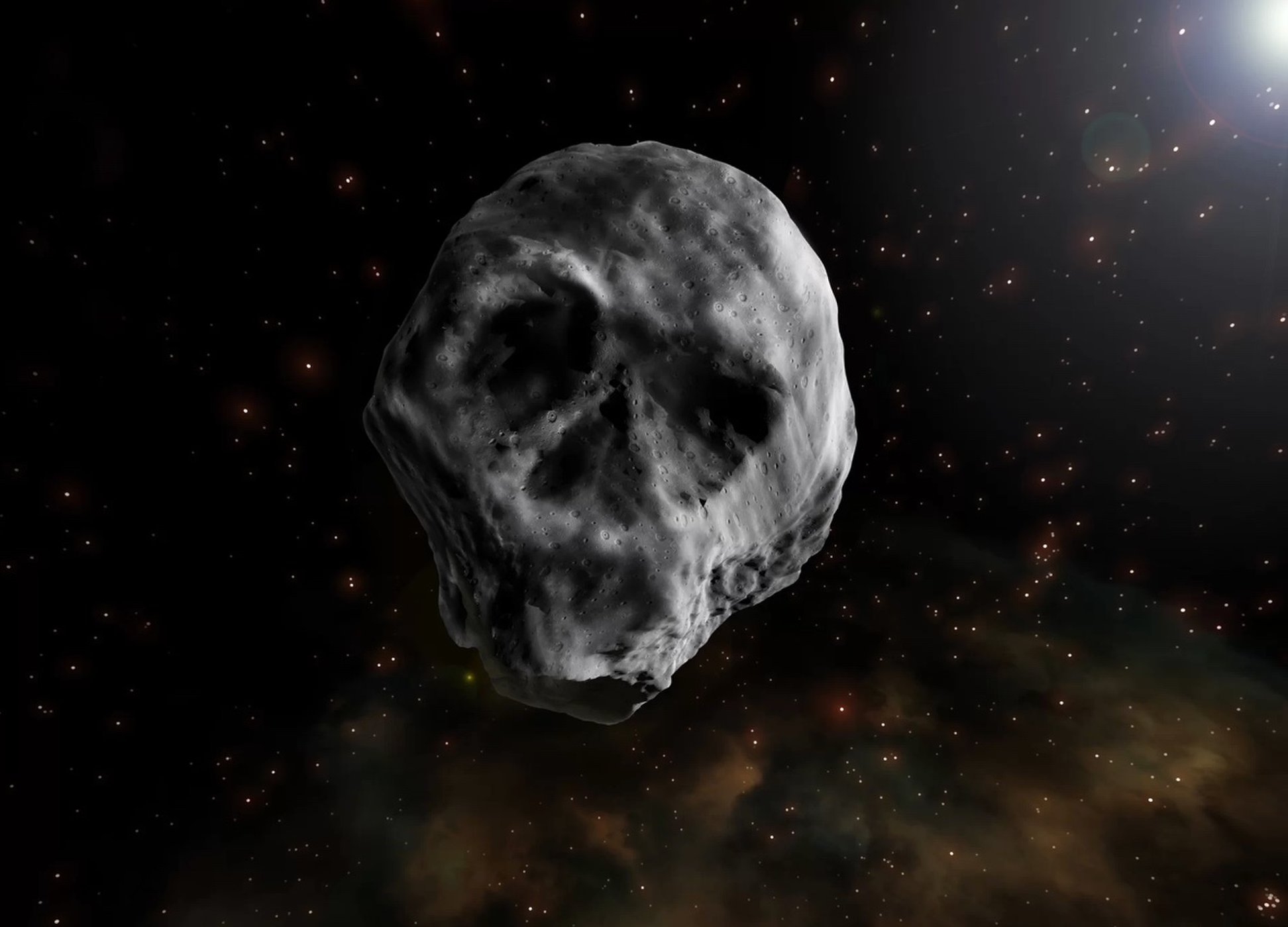 Ухмыляющийся черный череп мчится к нам из космоса! Необычный астероид приблизится к Земле на Хэллоуин!