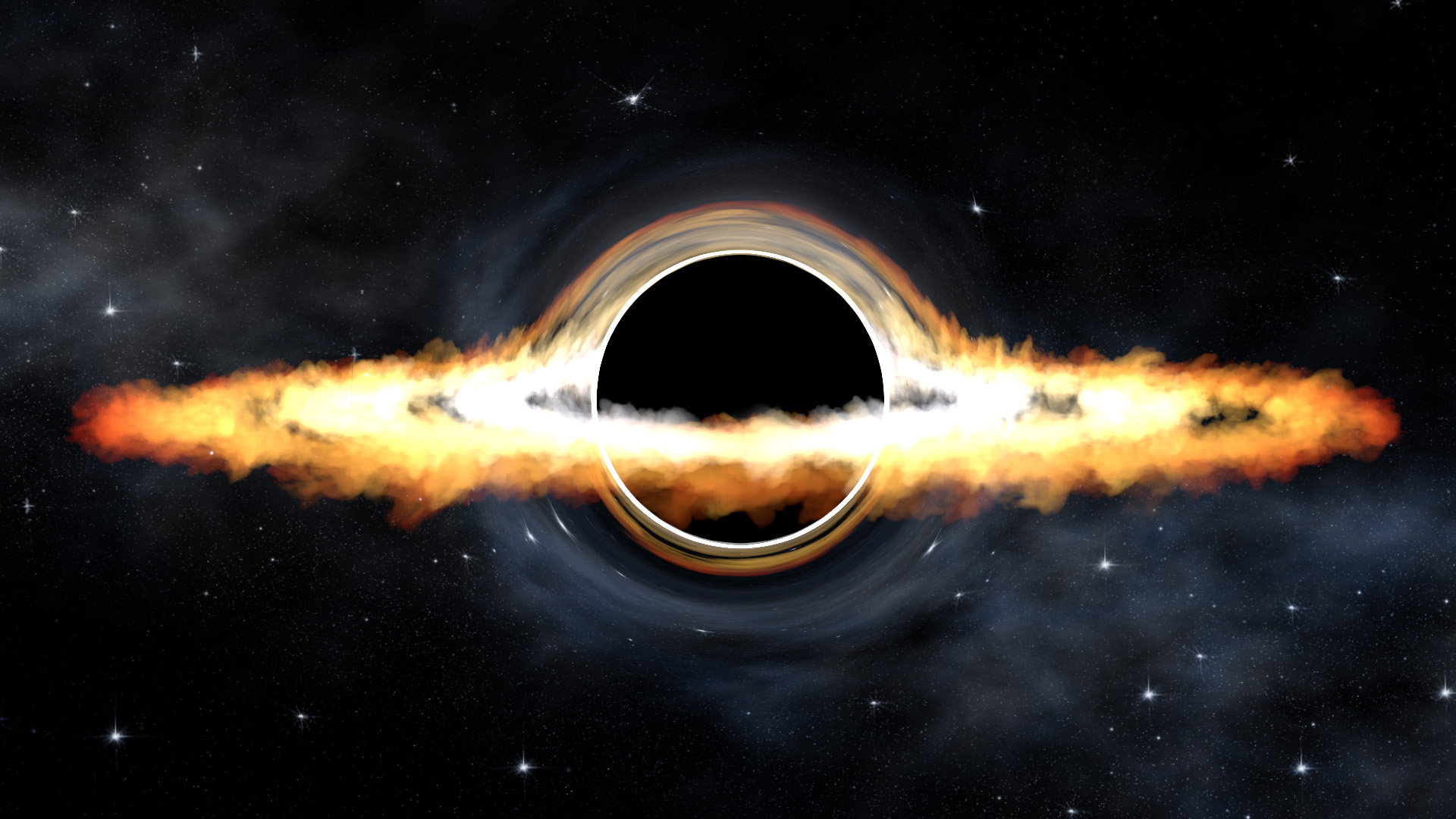 Астрофизики показали орбитальный танец пары гигантских черных дыр
