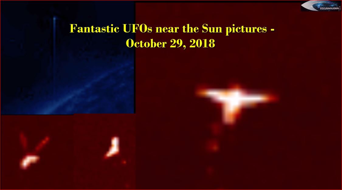 Фантастические снимки НЛО возле Солнца - 29 октября 2018