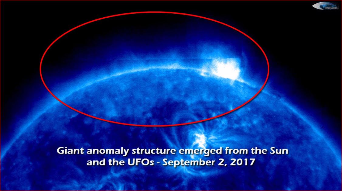Гигантская аномалия структура появилась из Солнца и НЛО - 2 сентября 2017