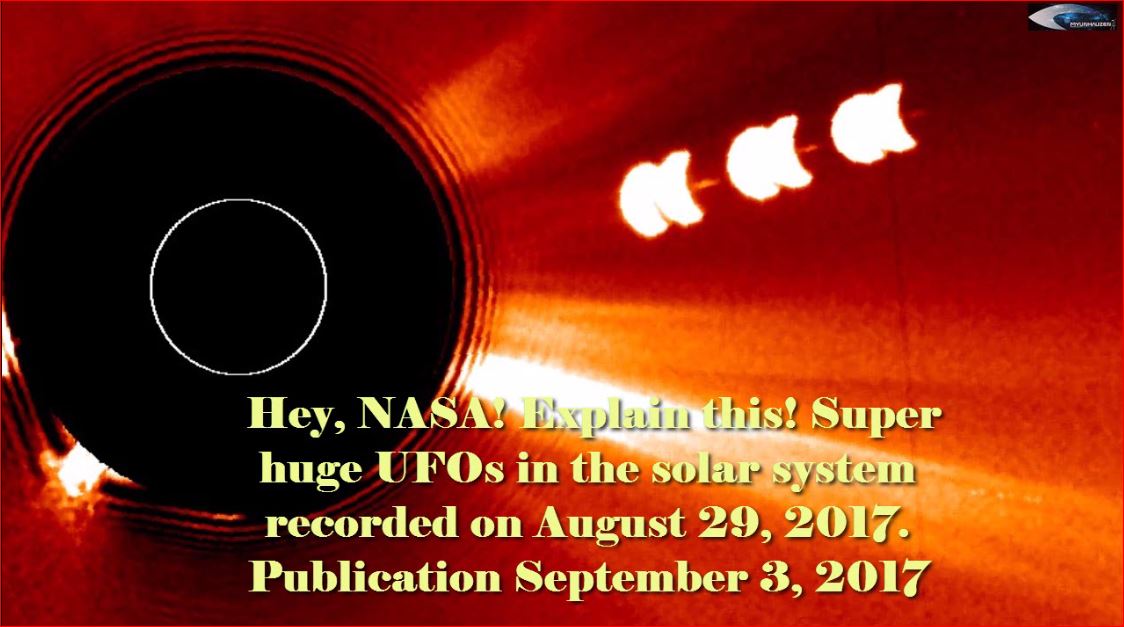 Эй NASA! Объясни это! Супер огромные НЛО в солнечной системе зафиксированы 29 августа 2017. Публикация 3 сентября 2017