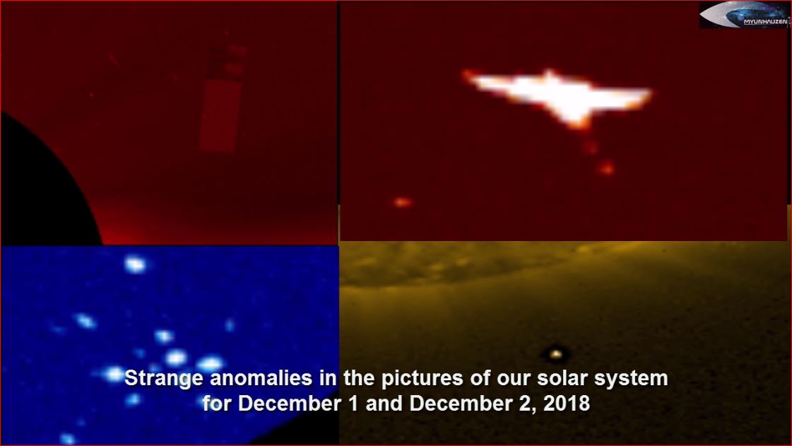 Странные аномалии на снимках нашей солнечной системы за 1 декабря и 2 декабря 2018