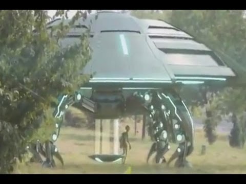 Хорошая подборка видео посадок реальных НЛО и выхода из них иномирян