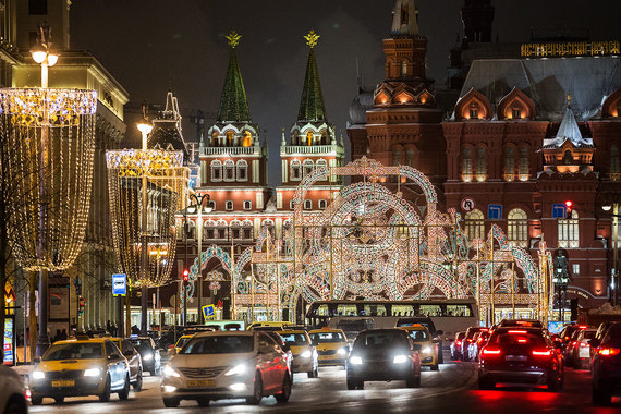 Новогодняя Москва 2019. Новогодние ночные улицы Москвы.