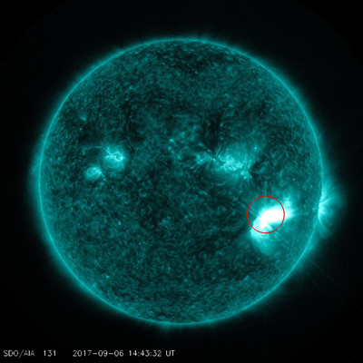 На Солнце произошла вторая мощная вспышка класса Х 9.3