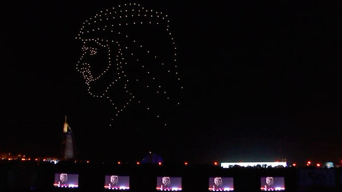 В Дубае беспилотники нарисовали в небе правителей страны и побили мировой рекорд