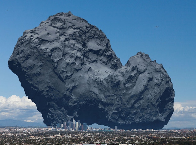 Комета Чурюмова — Герасименко относительно Лос-Анджелеса